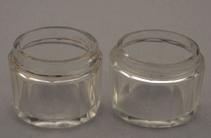 Liberty Cymric Silver and Glass Rouge Pots